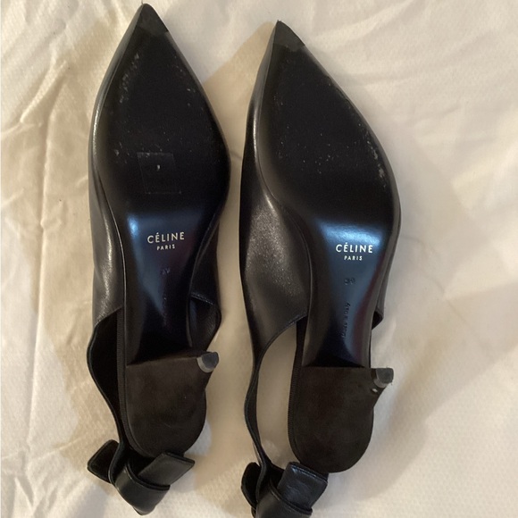 Céline SOFT V NECK SLINGBACK PUMP Black - Picture 8 of 16